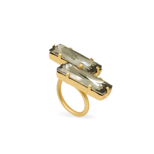 Baguette Crystal Open RIng